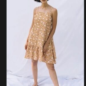 Voloshin Wilder Beach Floral Linen Dress Small
